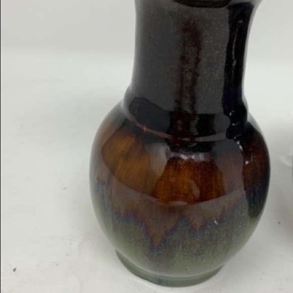 Native stoneware pottery vase artisan brown southwest swirled - Picture 7 of 8